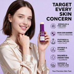 Miracle TQ using stick on neck to reduce crepey texture appearance