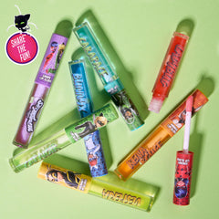Miraculous flavor labels layout showing seven fruity options for easy selection