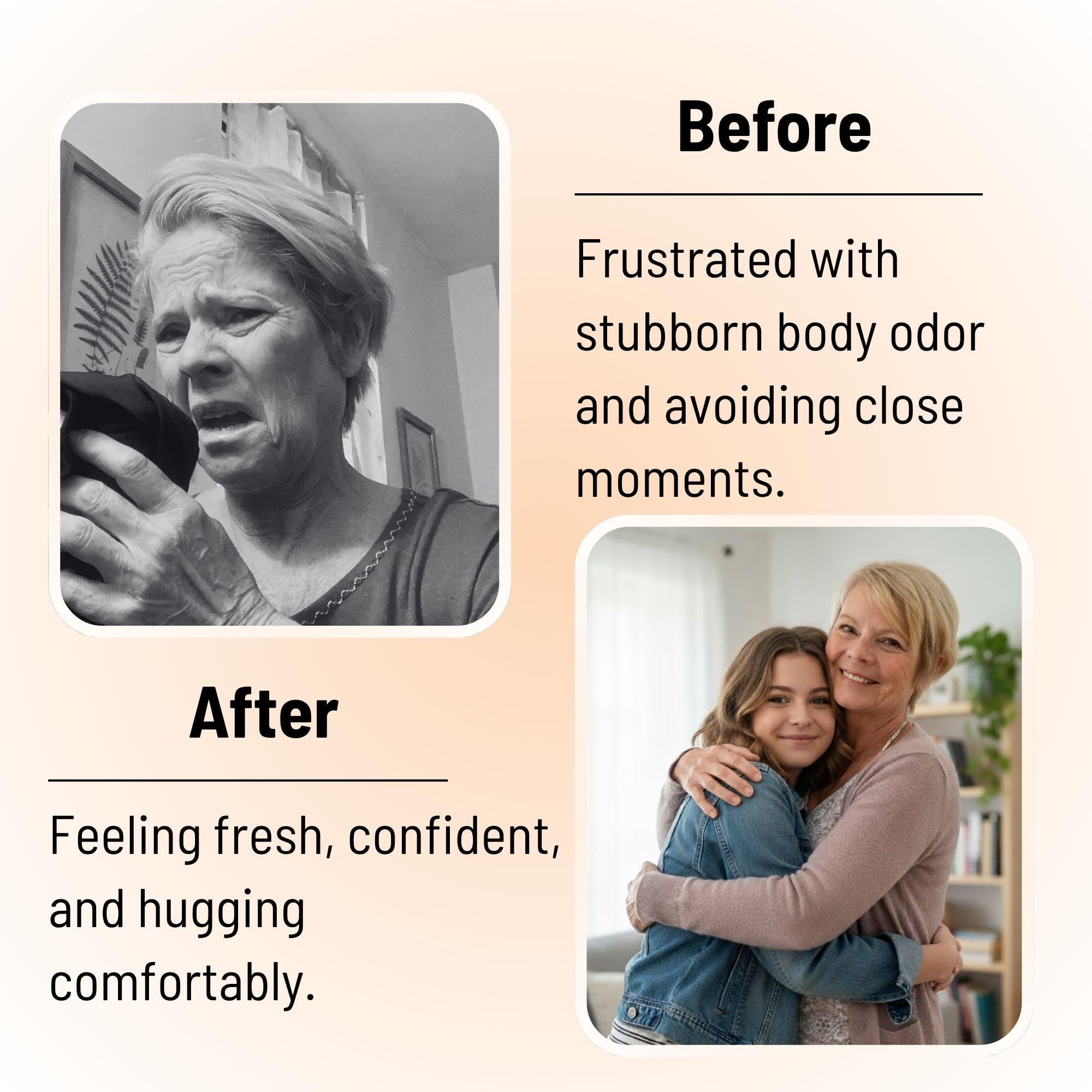 Mirai before after hair shine showing smoother, more manageable hair benefit