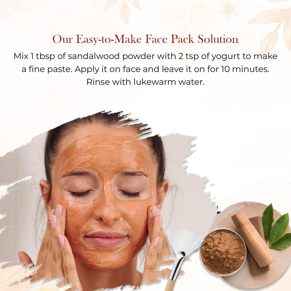 Mirintz sandalwood powder measurement and scale showing precise 3.5 oz jar convenience