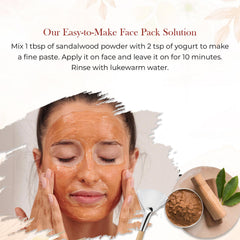 Mirintz sandalwood powder measurement and scale showing precise 3.5 oz jar convenience