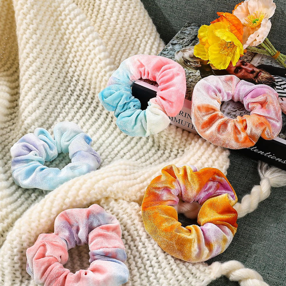 Mirlern scrunchie in use holding a ponytail with comfort and secure hold benefit