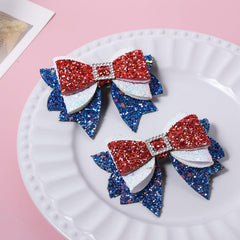 Miroksh close-up of red white blue sequins showing textured sparkle for photos