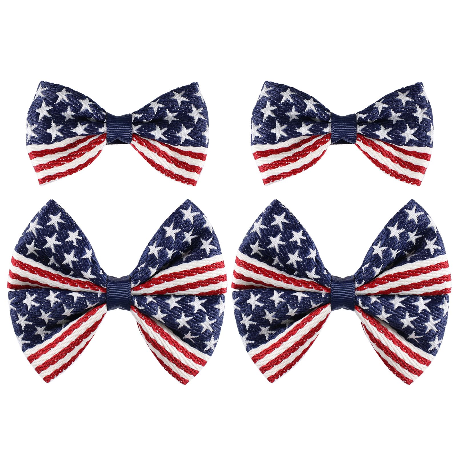 Miroksh front-facing bow set showing patriotic colors and immediate festive appeal