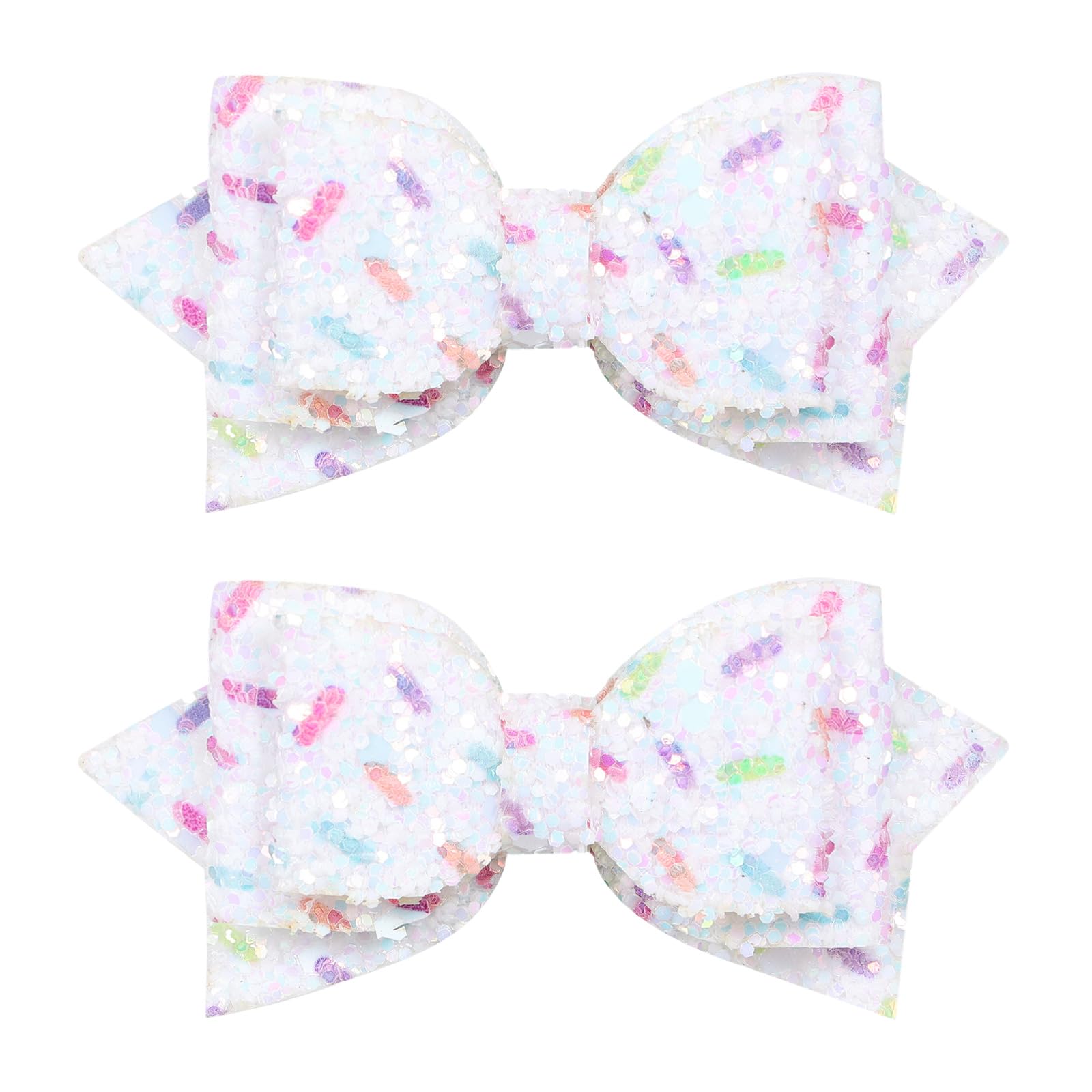 Miroksh front view of glitter sprinkle bows showing festive design and gift-ready look