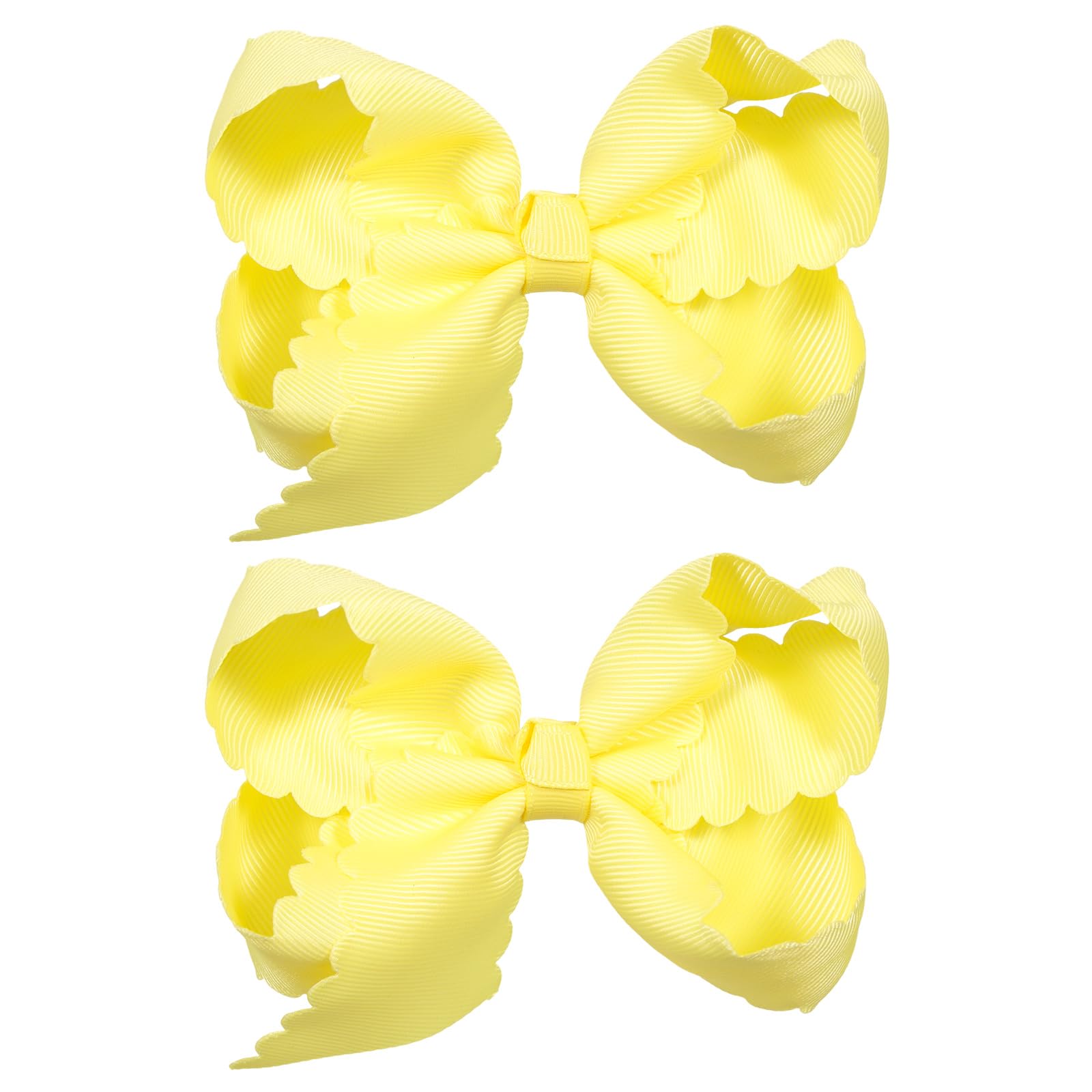 miroksh front view of lemon yellow bow pair highlighting bright color and polish