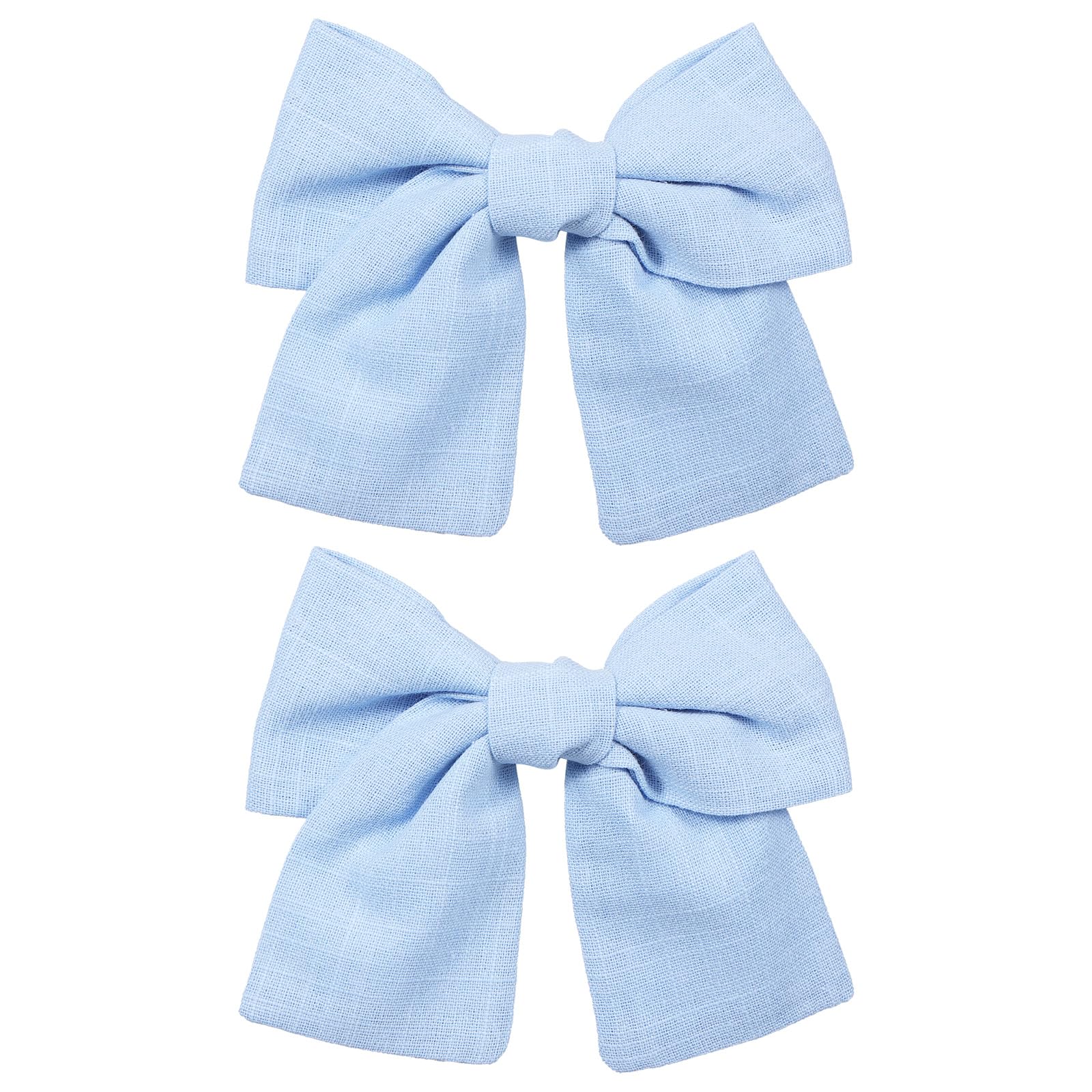 Miroksh front view of light blue bow pair showing neat finish and color benefit
