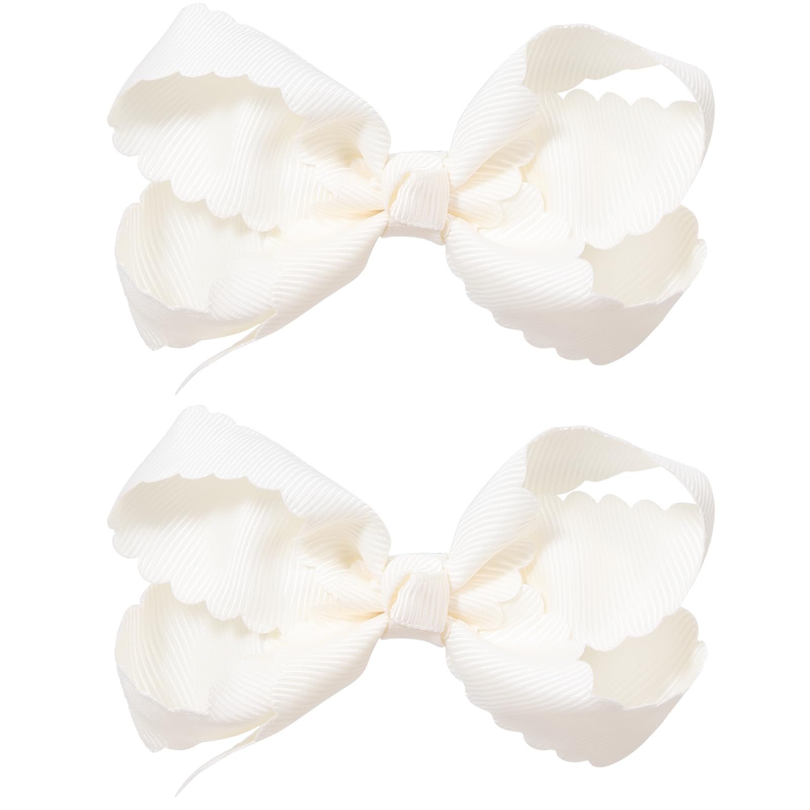 miroksh off-white bows front view showing neat pair and presentation