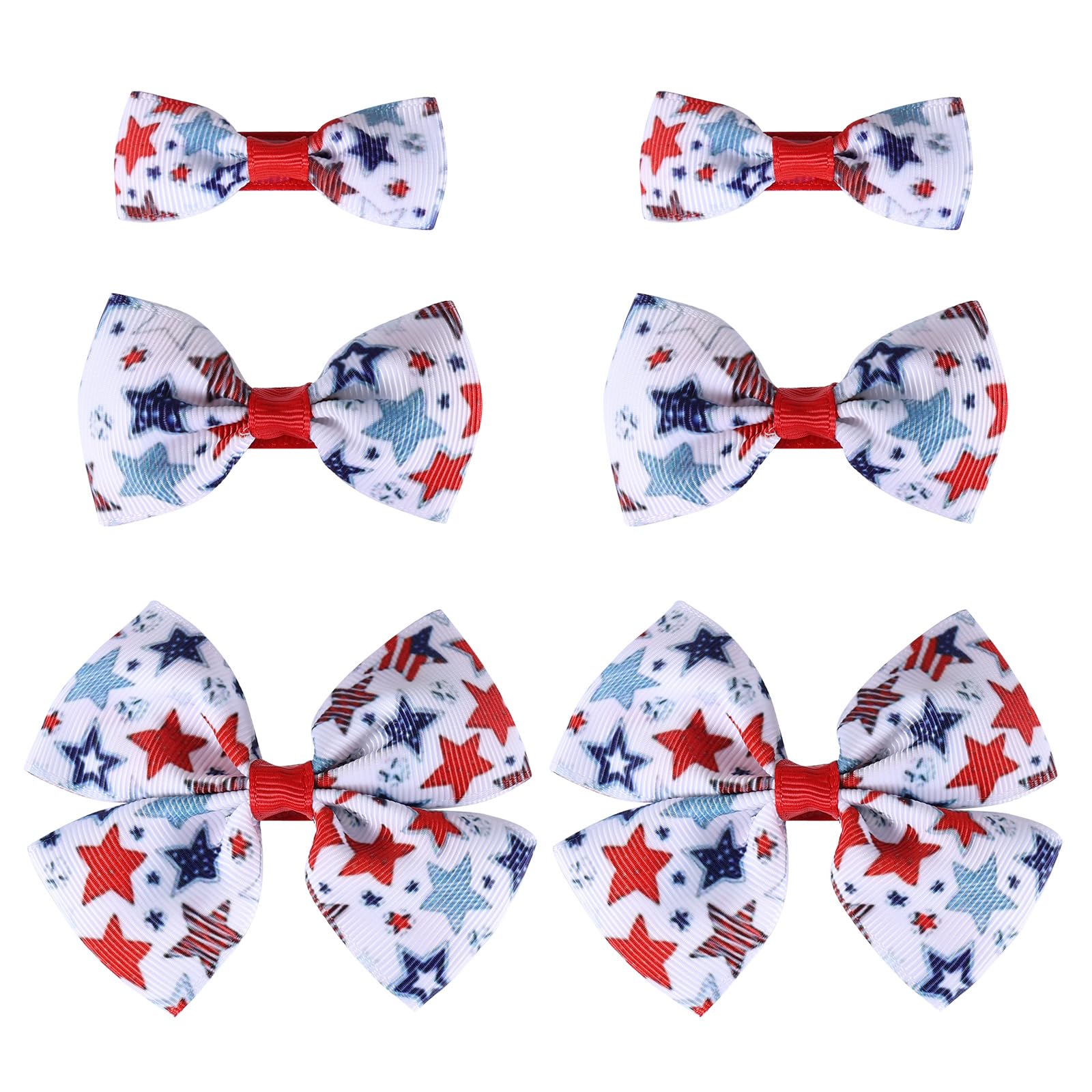 Miroksh front packaging showing six patriotic hair bows, bright and ready