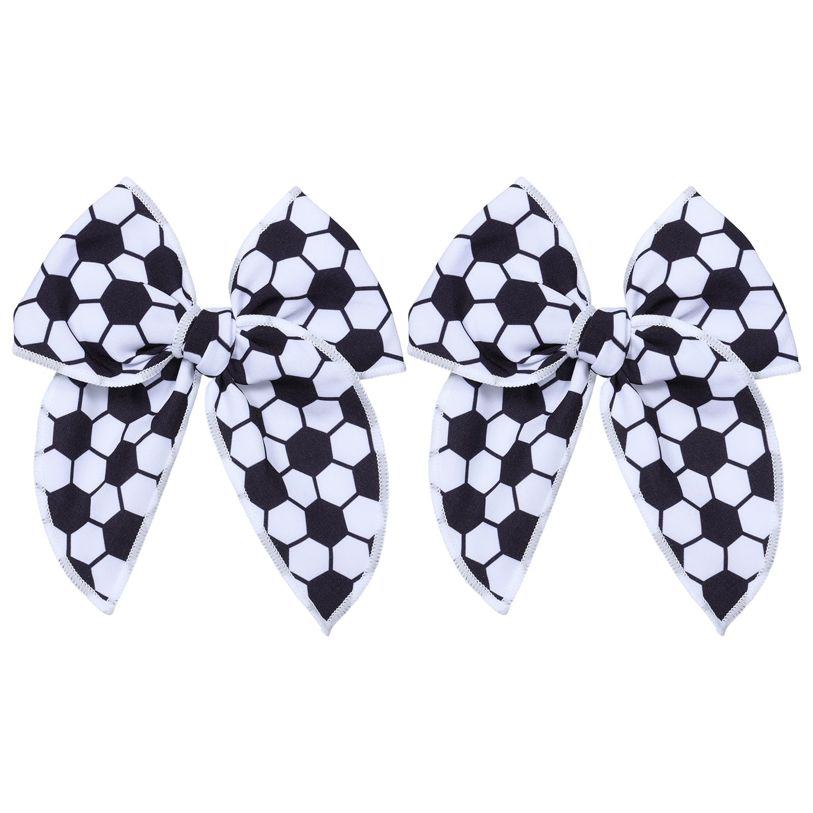 Miroksh front view of two soccer bows showcasing sporty design and team spirit