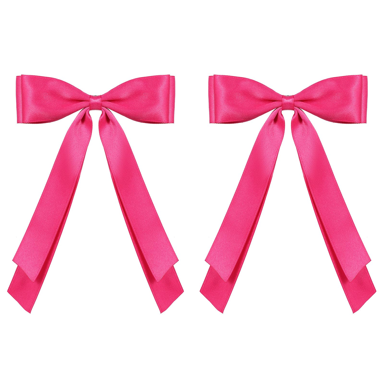 Miroksh hot pink bow front view showing elegant satin and shape for polished looks