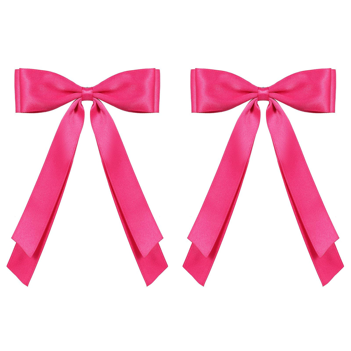Miroksh hot pink bow front view showing elegant satin and shape for polished looks