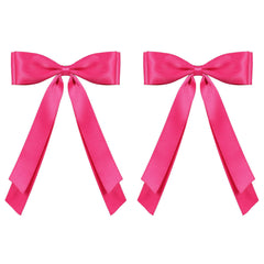 Miroksh hot pink bow front view showing elegant satin and shape for polished looks