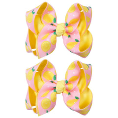 Miroksh lemon bow front view showing bright pattern and cheerful look