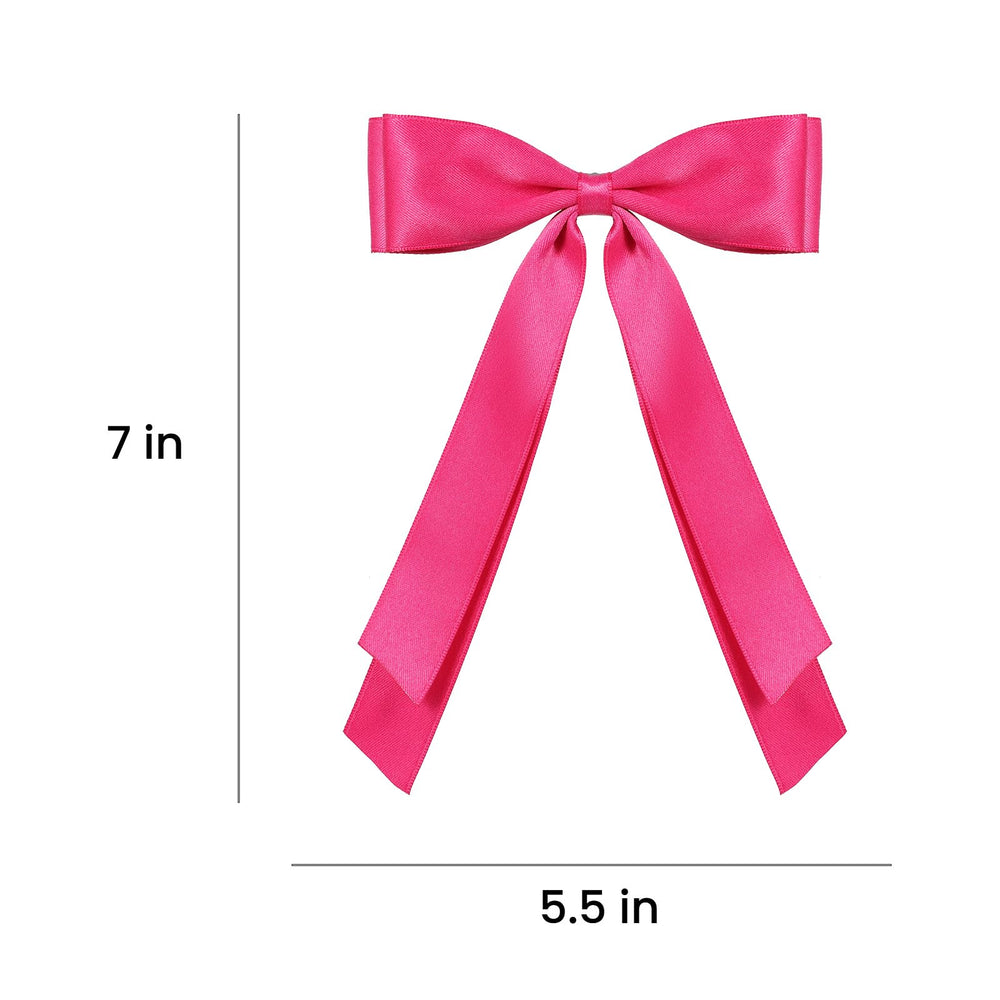Miroksh bow worn outdoors adding color and feminine flair to outfits