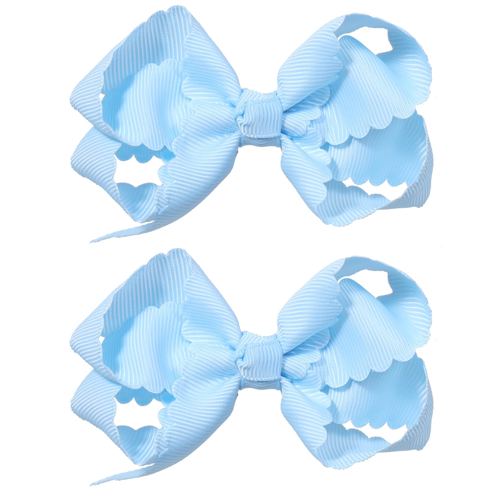 Miroksh front view of light blue bow showing shape and color for stylish looks