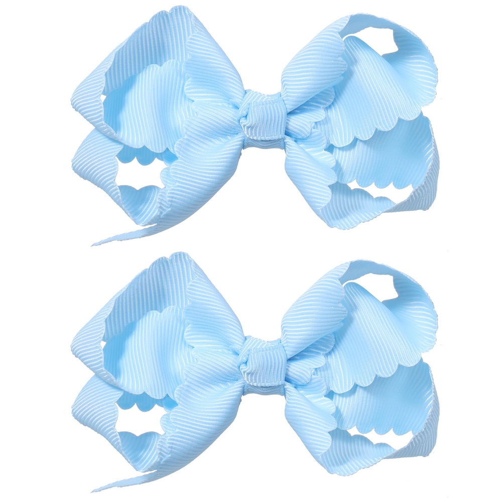 Miroksh front view of light blue bow showing shape and color for stylish looks
