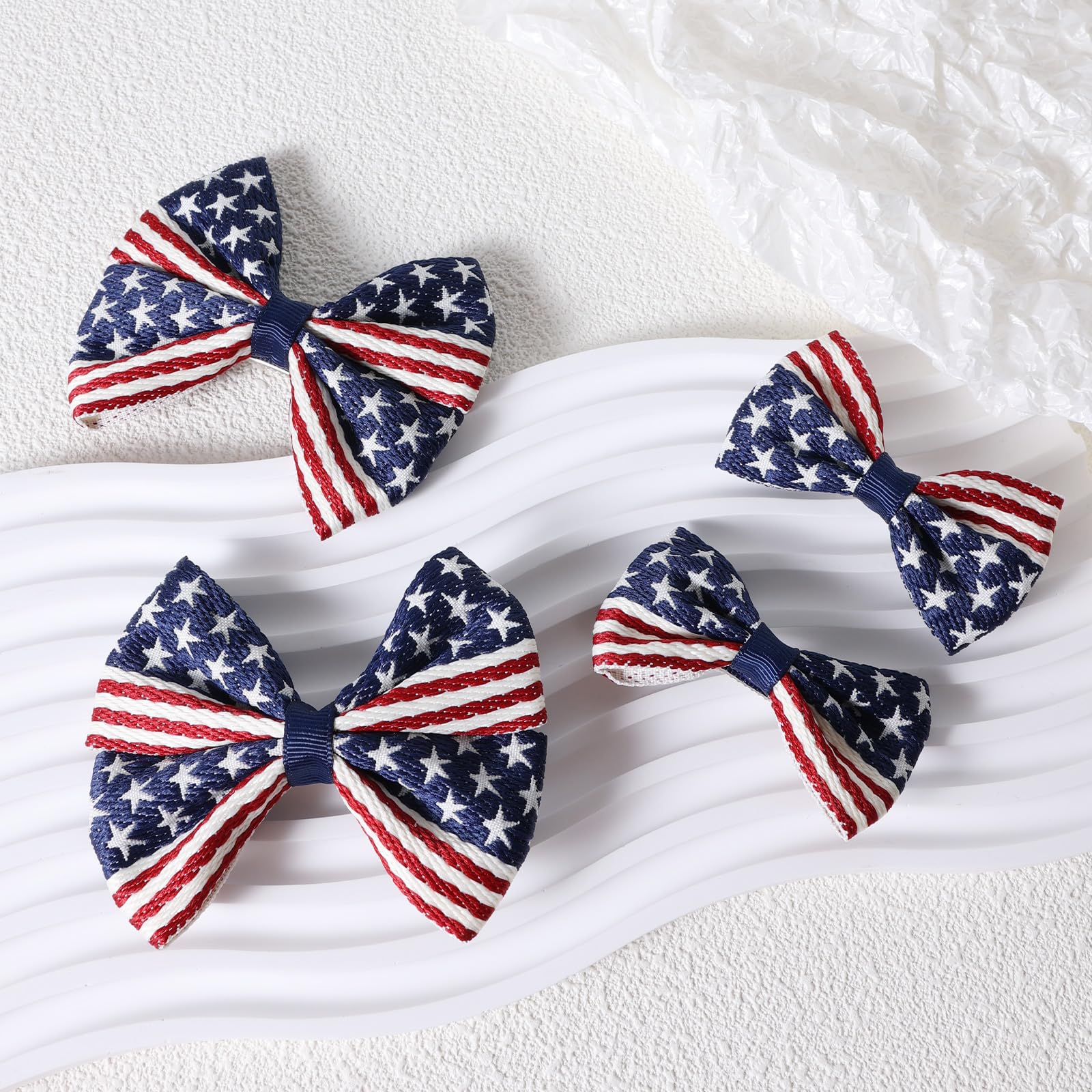 Miroksh ribbon texture closeup highlighting durable grosgrain and clear stars print