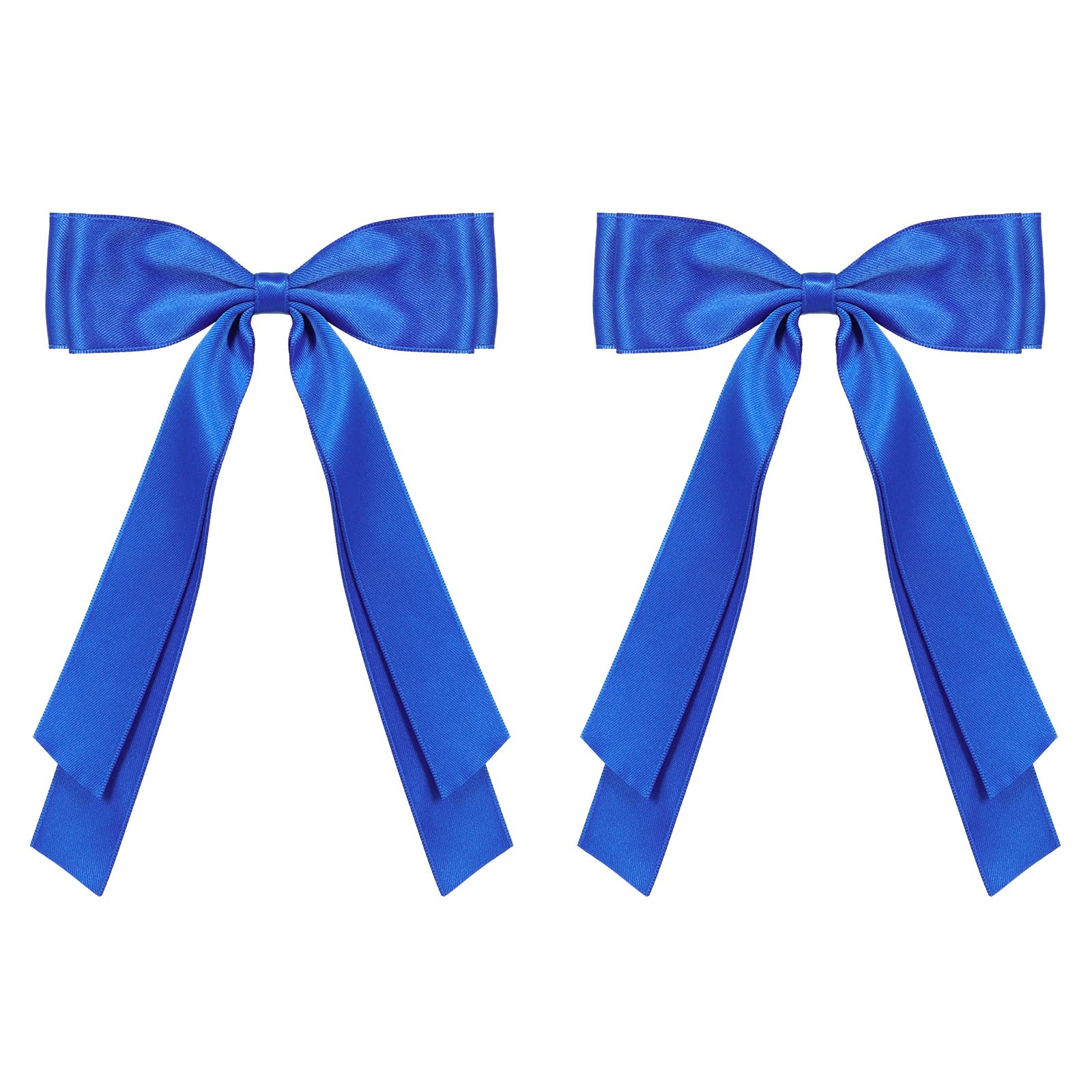 Miroksh royal blue bow front view showing elegant satin finish and instant styling benefit