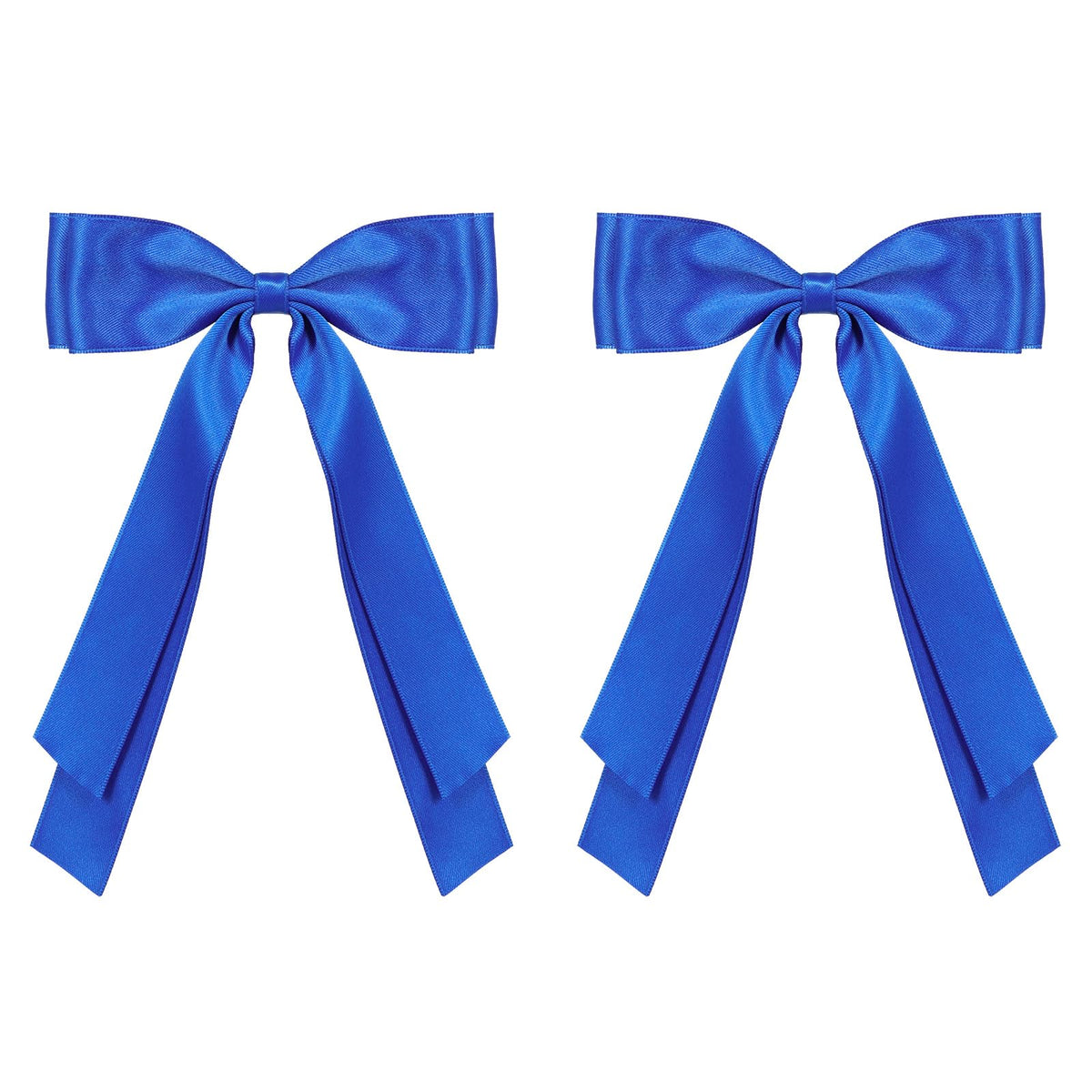Miroksh royal blue bow front view showing elegant satin finish and instant styling benefit
