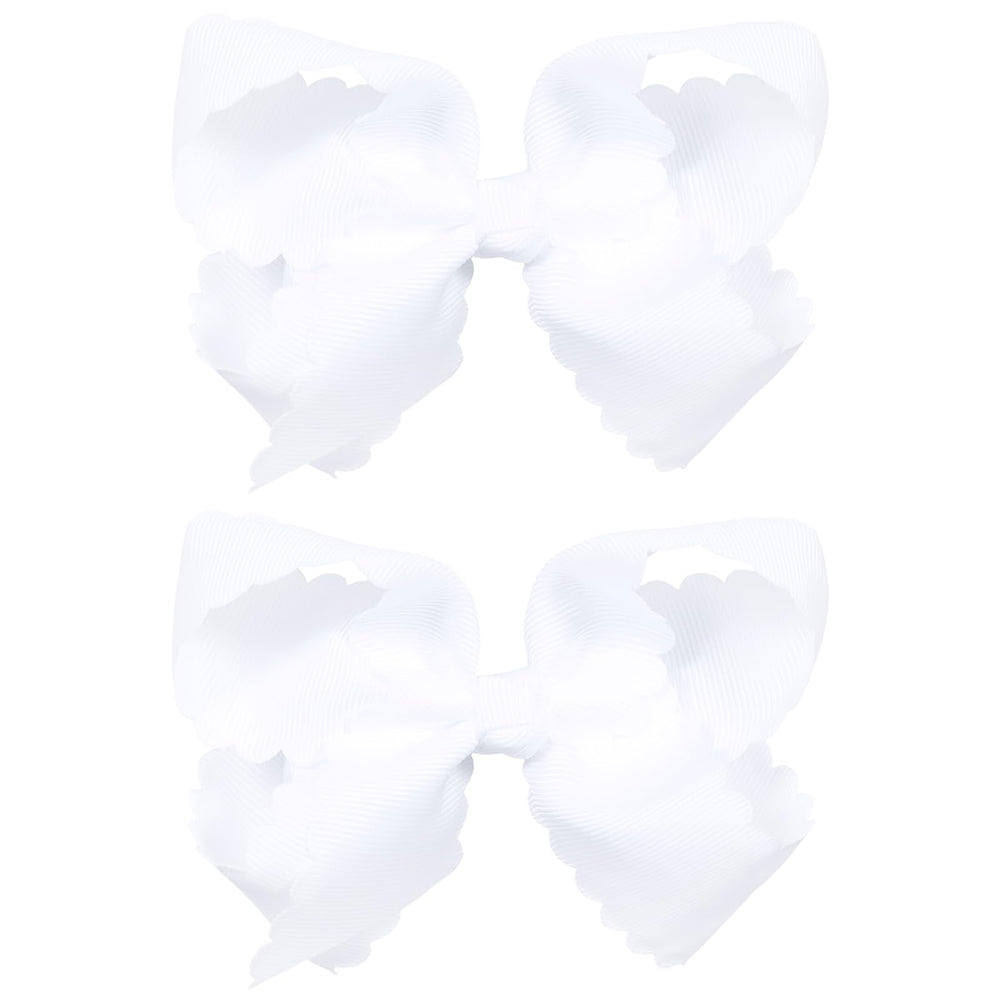 Miroksh front packaging showing two white 4-inch bows, gift-ready and neat