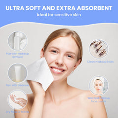 Mirucoo sheet soaked with cleanser demonstrating makeup removal ease