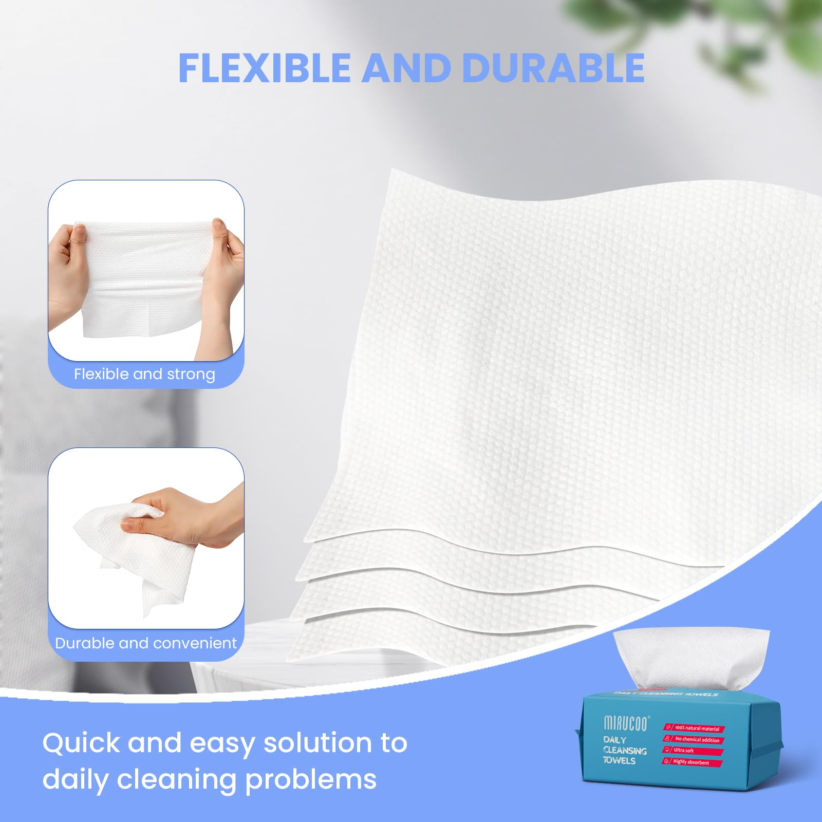 Mirucoo texture fiber detail highlighting viscose weave and absorbency
