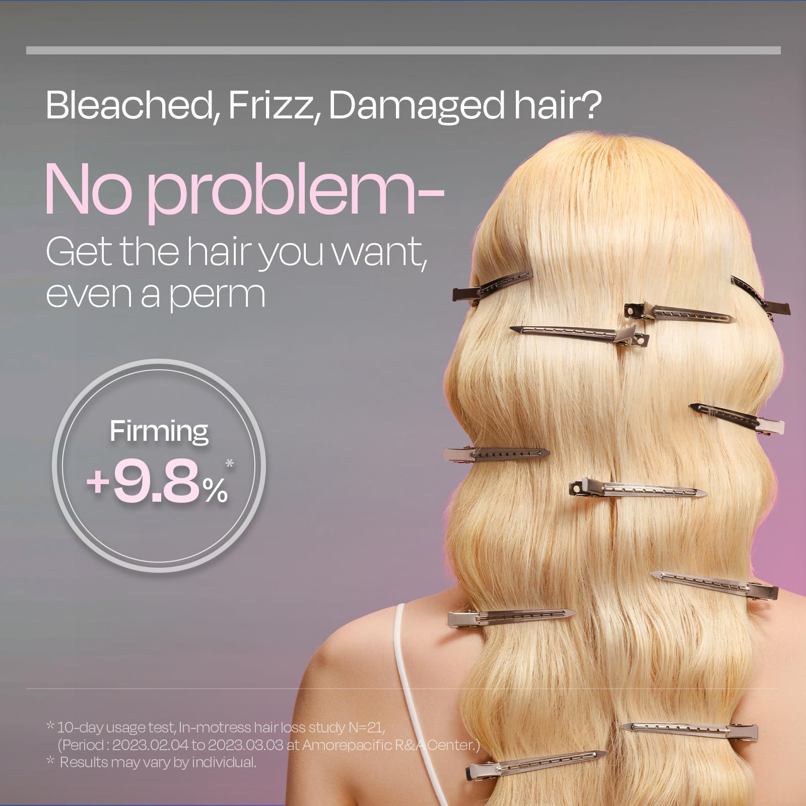 Mise En Scene before-and-after hair strand showing improved smoothness