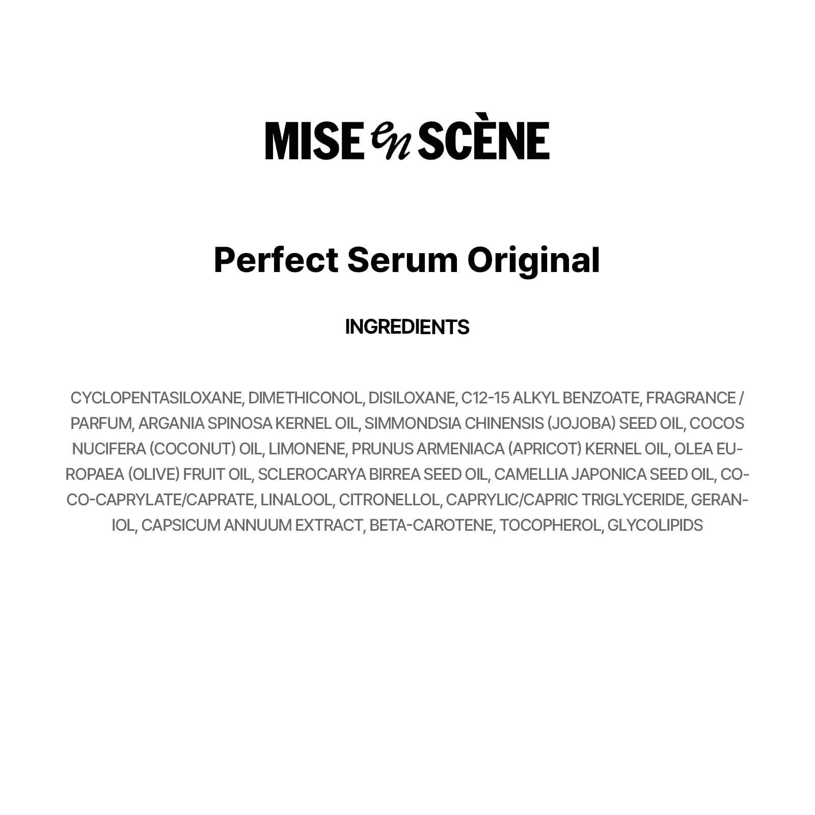 Lifestyle shot of Mise En Scene serum on bathroom shelf with products, promoting routine pairing