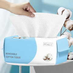 MISHCHI front packaging showing 100-count biodegradable towels and benefits