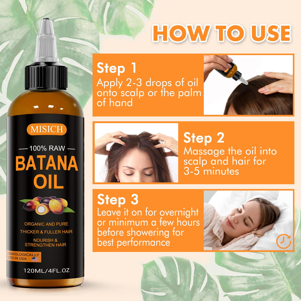 MISICH raw batana oil next to a 4 oz scale for size context and travel-friendly convenience