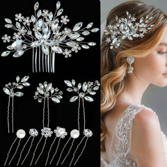 Miskate front view of comb and pins showing elegant set and ready-to-wear benefit