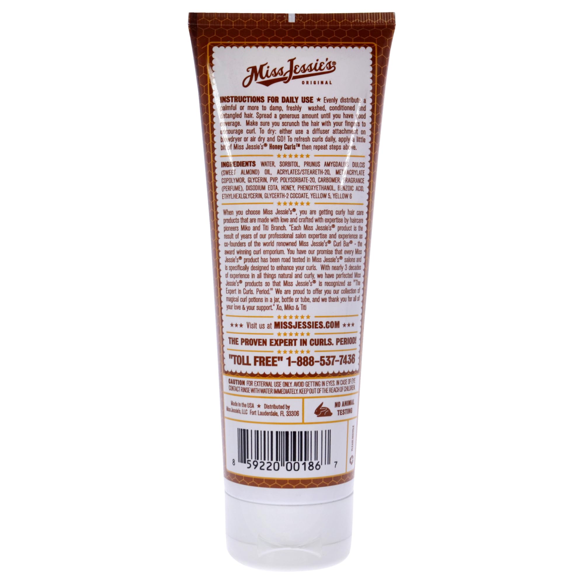 Miss Jessie's emulsion texture in hand showing creamy spreadability and moisturizing benefit