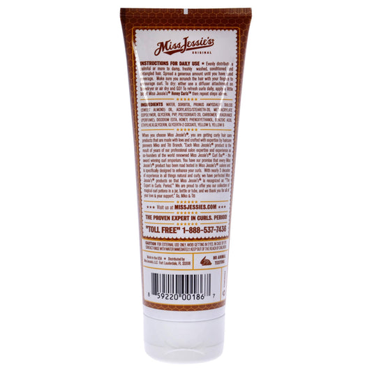 Miss Jessie's emulsion texture in hand showing creamy spreadability and moisturizing benefit
