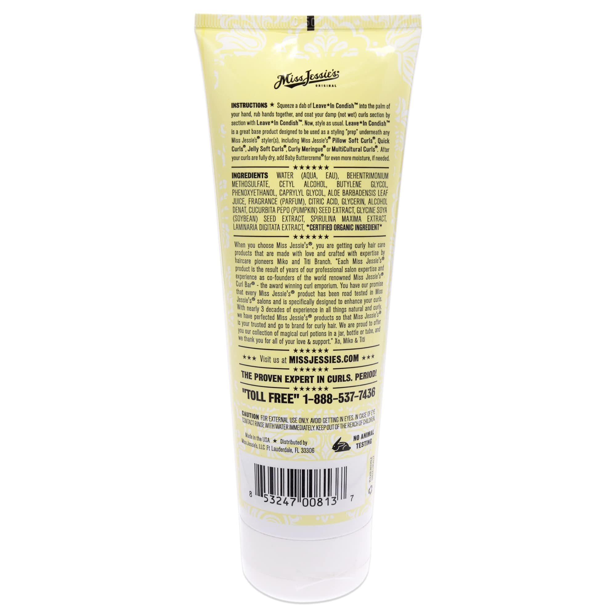 Miss Jessie's applying leave-in condish to wet curls for frizz control