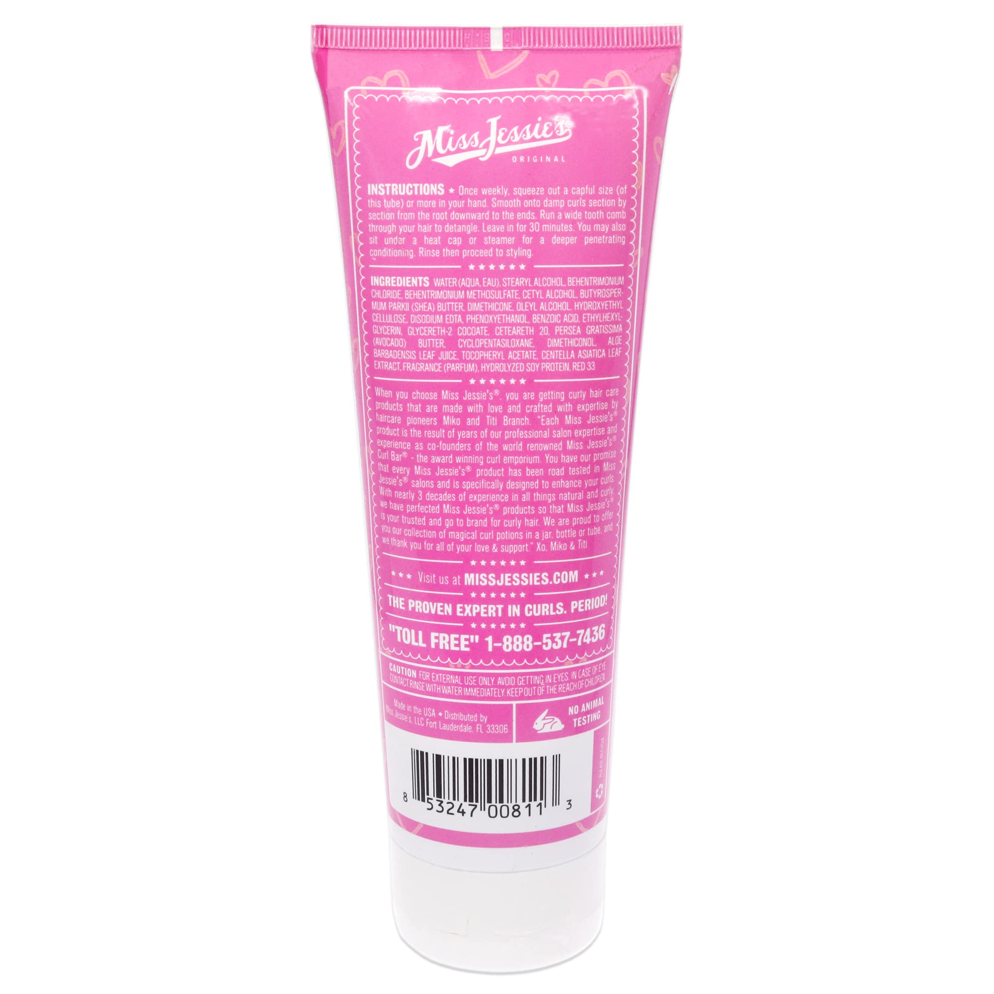 Miss Jessie's cream texture close-up illustrating rich slip for gentler detangling and softer curls