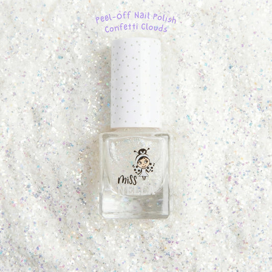 miss nella brush stroke showing even glitter distribution and smooth application benefit