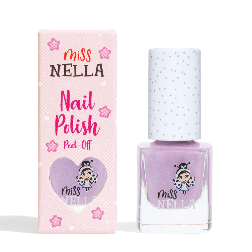 Miss Nella front bottle shot showing lilac bottle and child-safe benefit