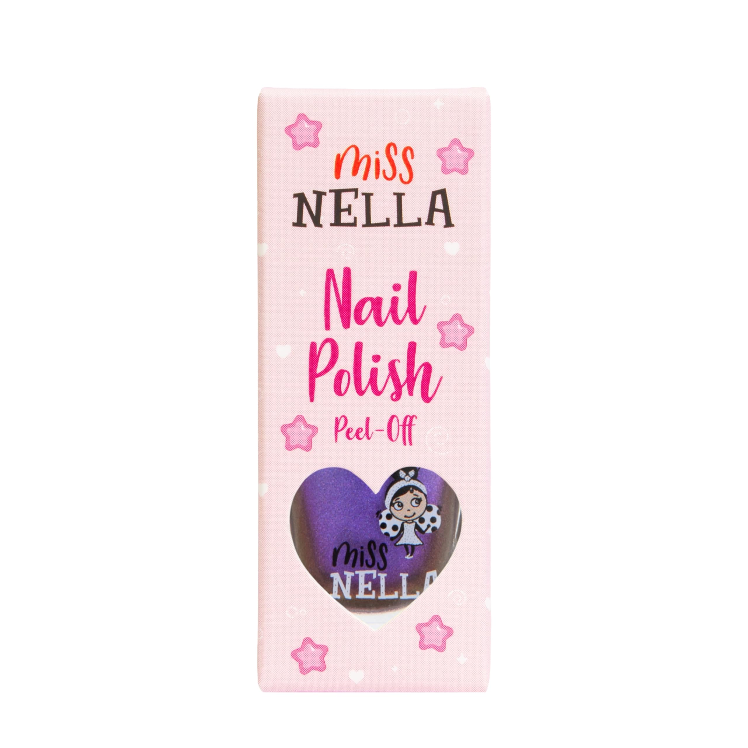 MISS NELLA back label close-up showing ingredients and safety features