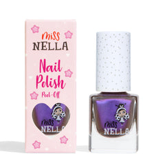 MISS NELLA front bottle showing metallic purple and kid-safe design