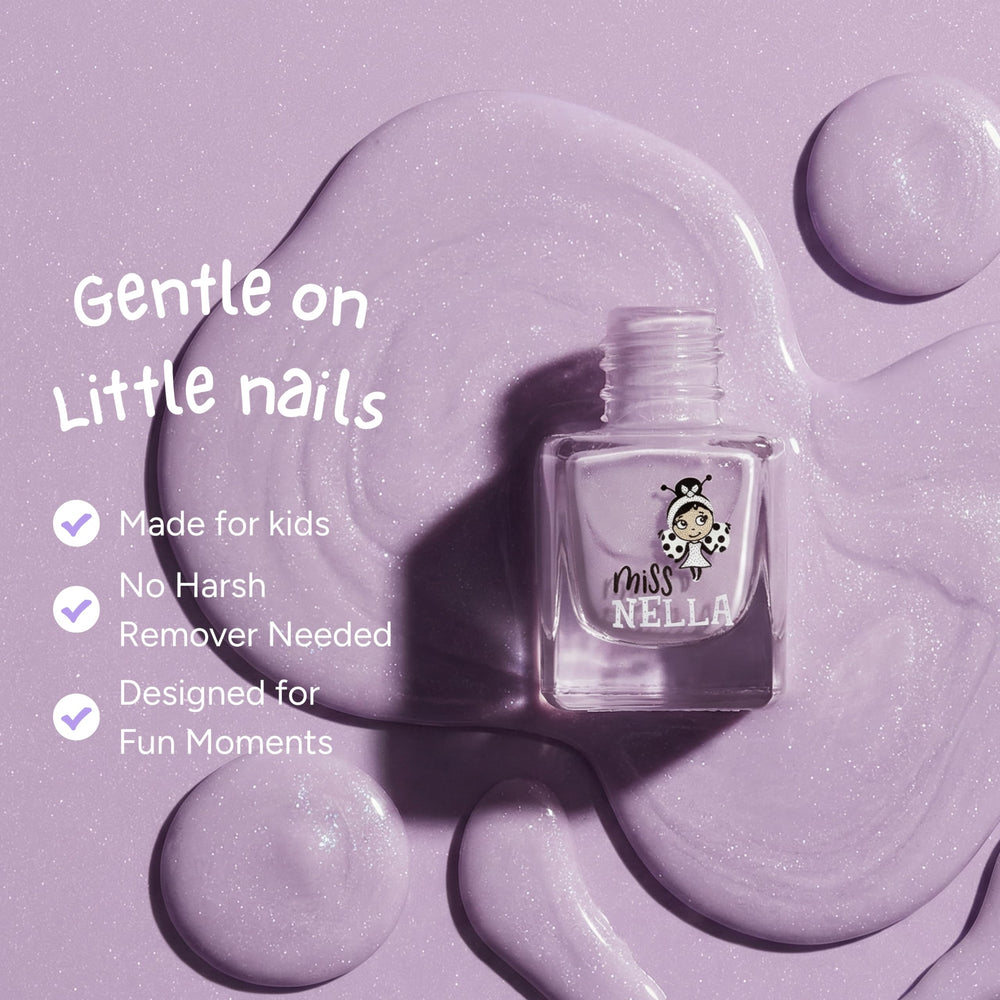 Miss Nella peel-off demo on a fingernail showing easy removal advantage