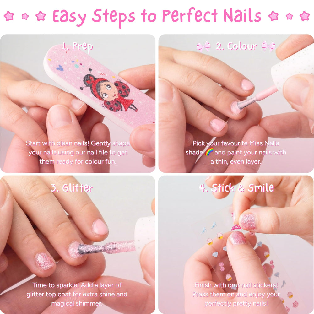 MISS NELLA peel off removal showing gentle no-remover benefit