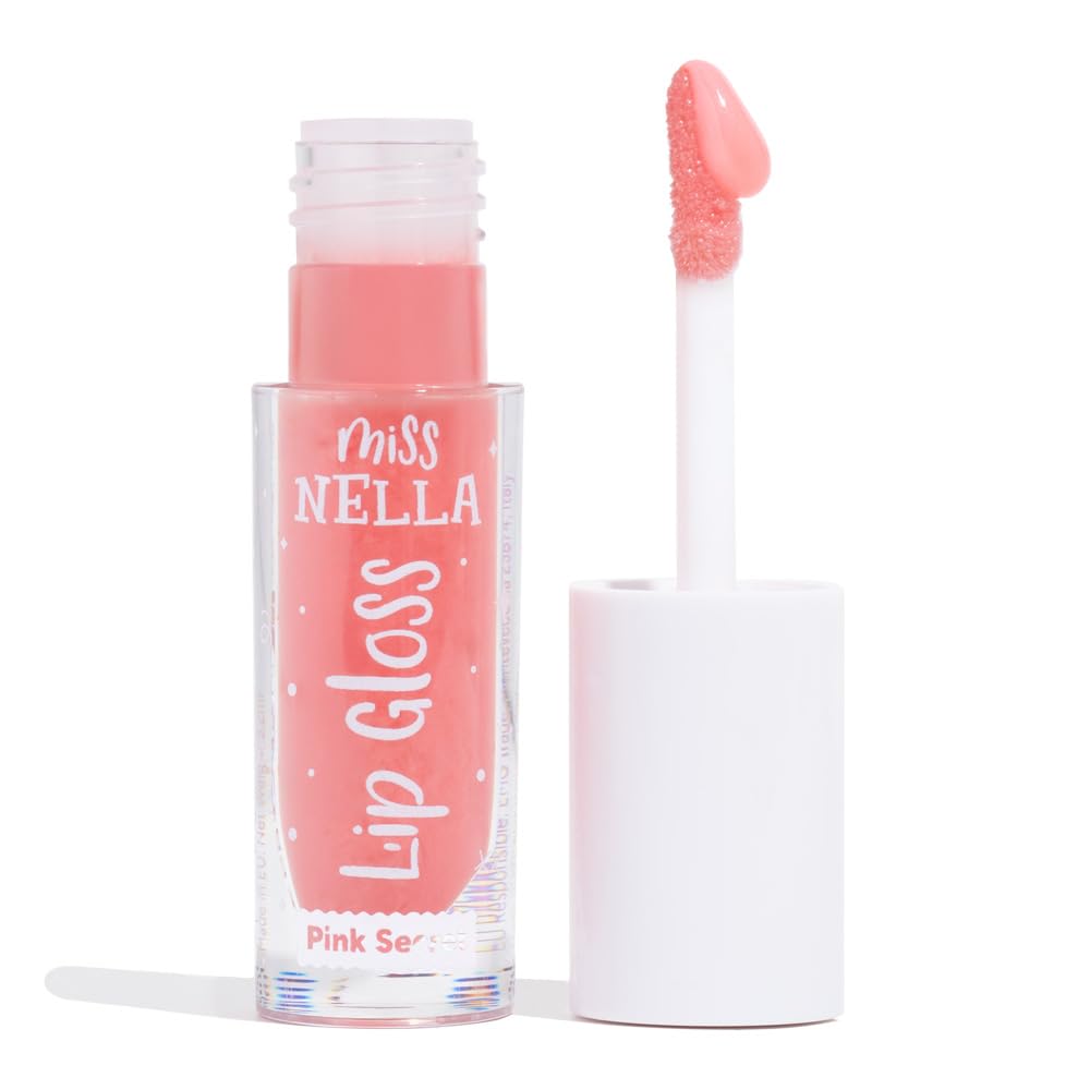 MISS NELLA front packaging showing glossy pink tube and branding benefit clear product identity
