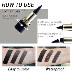 MISS ROSE M on-eye winged eyeliner showing dramatic definition