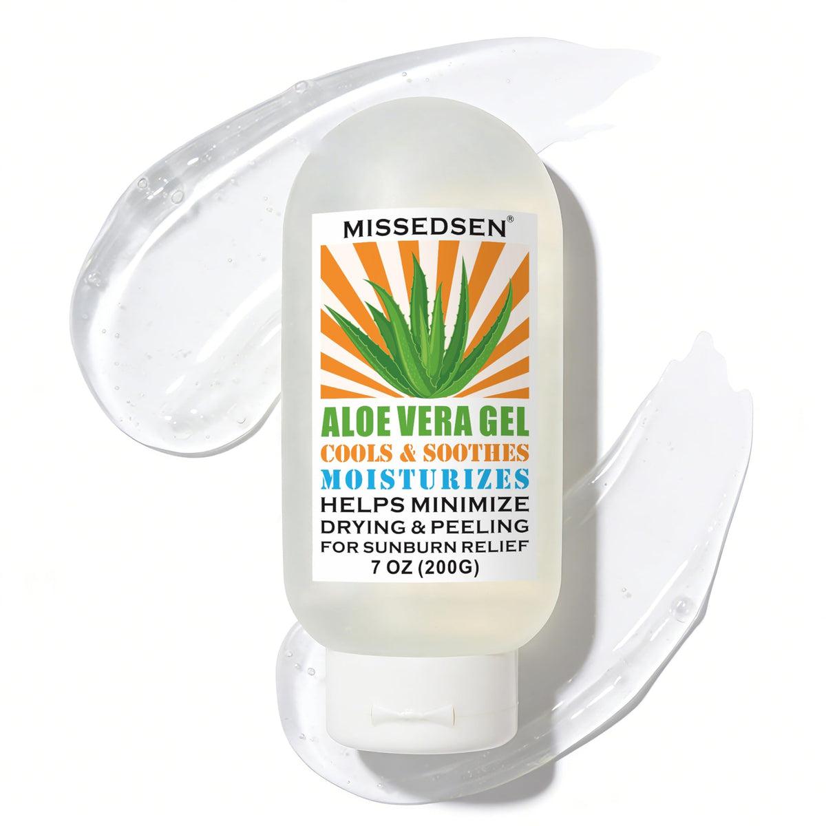 MISSEDSEN front tube showing label and cooling gel benefits