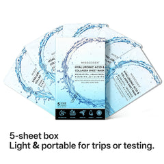 MISSEDSEN close-up of sheet mask texture for gentle absorption