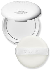 MISSHA airy pot compact front showing sleek packaging and portability benefit