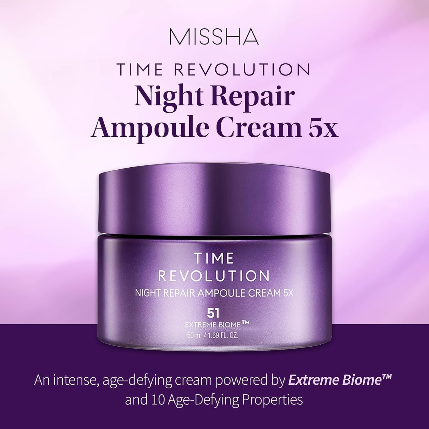 MISSHA cream staged on bedside table to suggest restful overnight routine