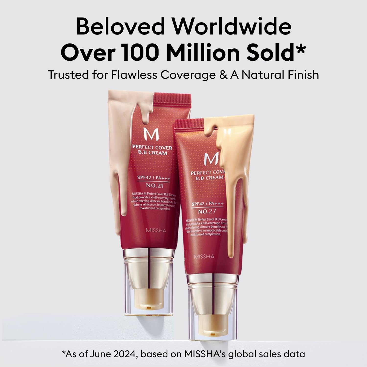 MISSHA BB blended with brush for smooth, even application