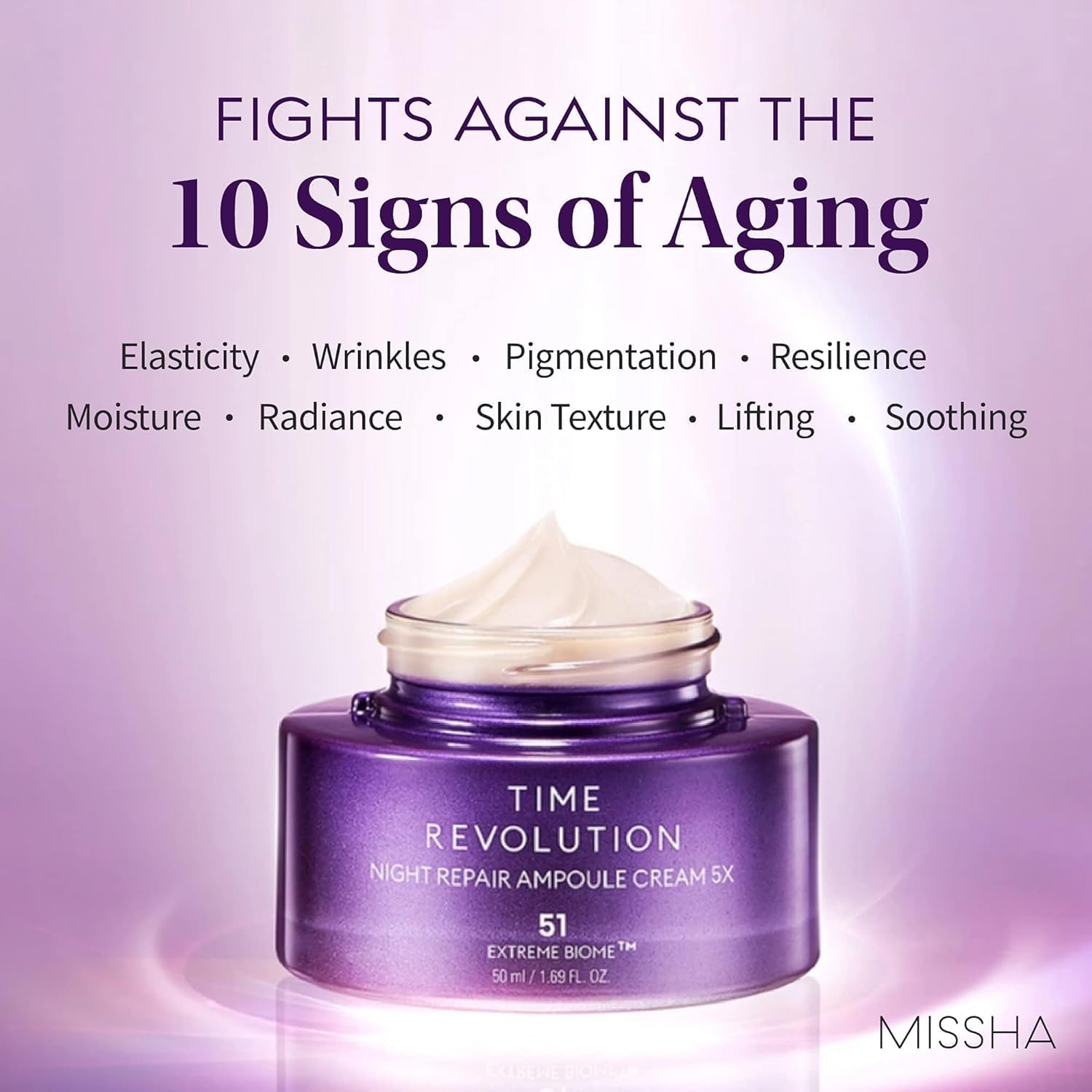 MISSHA label close-up showing fermented ingredient list and benefits